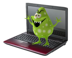 ноутбук с вирусами